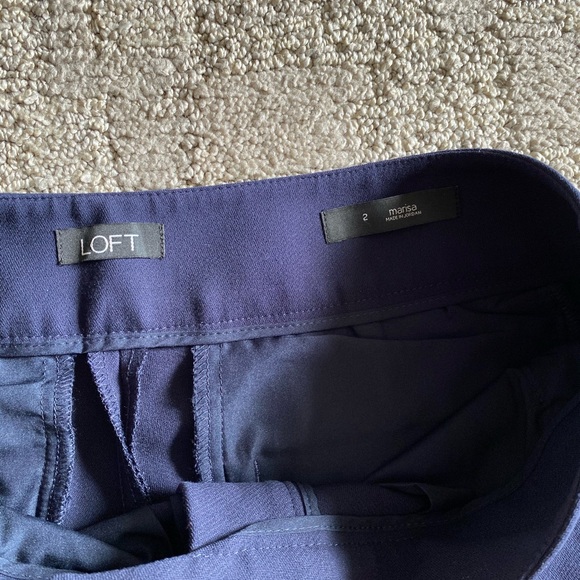 Loft Marisa navy blue cropped pants - Picture 3 of 6